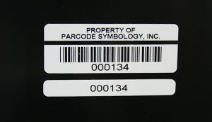 Two-part Polyester barcode asset label