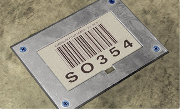 Floor barcode Location label