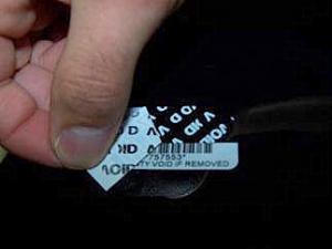 security (void) barcode asset label