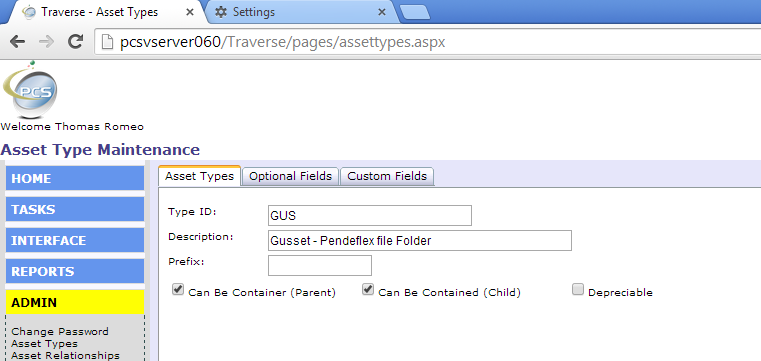 Traverse is ideal for a file tracking system.  Set up gussets (pendelex folders) to contain files.