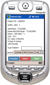 ADERS ® PDA Patient Screen