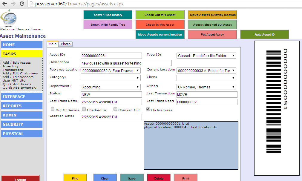 Traverse provides all funtionality from a single screen.